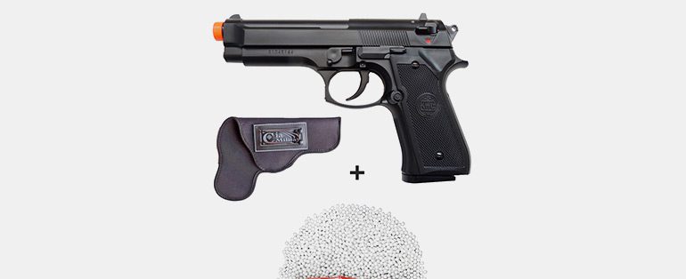 Modelos de arma de airsoft | Pistola de Airsoft Spring M92 6mm – KWC + Coldre + Esfera 0,12g | Blog Tubarão Center 